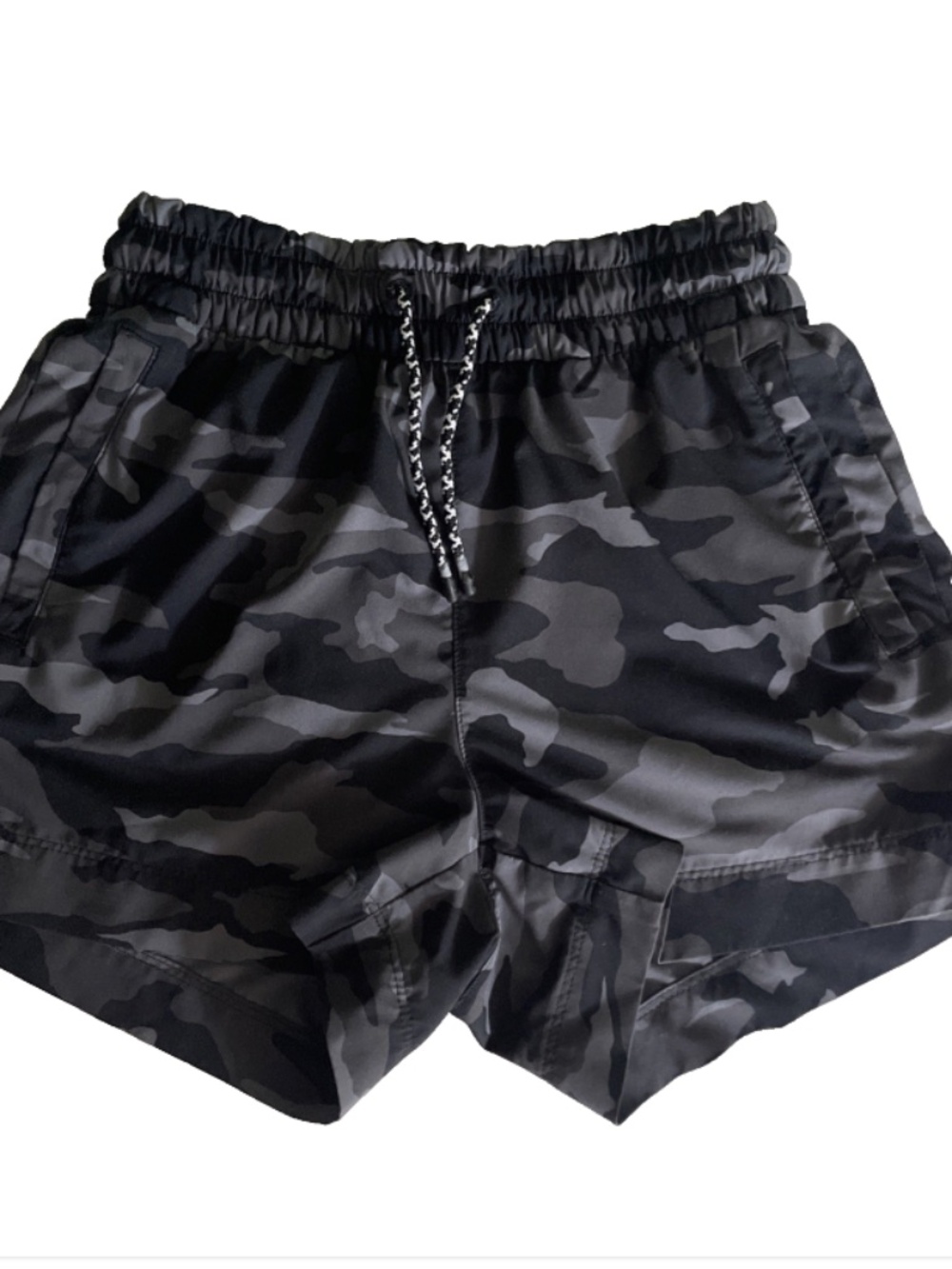 Athleta Girl Black Camo Play More Shorts 3” Shorts Size MEDIUM 8-10